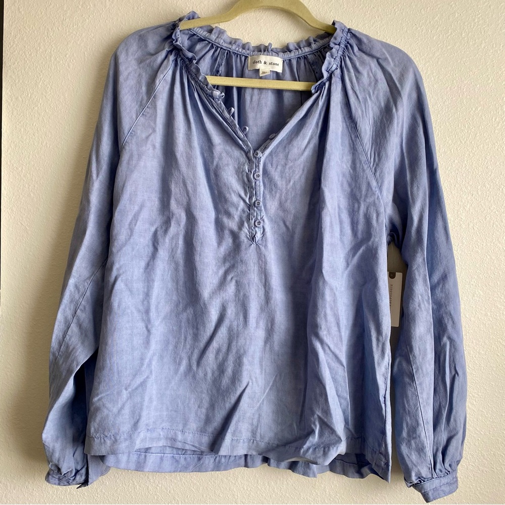 NWT Anthropology Cloth and Stone Peasant Top